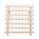 Unfinished Wooden 63 Thread Spool Rack Sewing Storage Needlework Supplies
