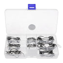 80pcs/Lot Assorted Fishing Barbed Hook Lure Tackle Bait Perforated Hooks Box