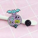 Pumpkin Ghost Badges Brooch Halloween Bat Bottle Backpack Pins Jewelry Gift