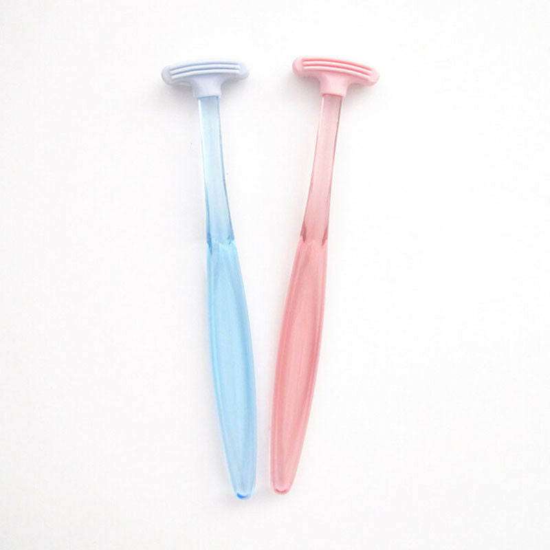 1xplastic tongue tounge cleaner scraper dental care oral hygiene mouth Bj