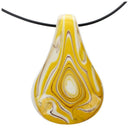 Set Murano water drop Necklace + Earring yellow