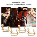 4pcs Violin Fine Tuner Adjuster Copper Plating Screws for 4/4 Size Violin