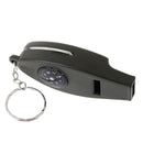 4 In 1 Outdoor Survival Whistle Compass Magnifying Thermometer & Keychain E3C