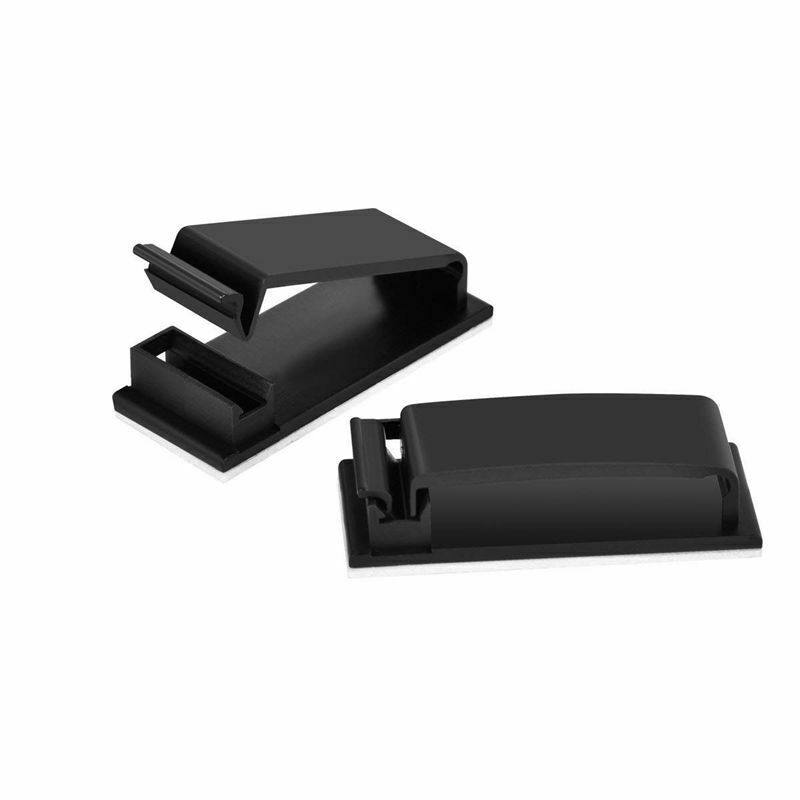 30 pcs. Cable Clips Cable Clamps Black, Desk Cable Holder Self - adhesive &