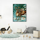 Christmas Deer DIY Painting By Numbers Hand Painted Canvas Art Pictures  A