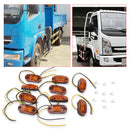 10 2 LED Amber Side Marker Light Clearance Lamp fit for Trailer Truck Boat Lorry