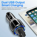 Motorcycle Car Refitted 5V 3.1A Dual USB Aperture Car Charger Light White New