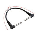 6Pcs/Set Colorful Angled Plug Audio Leads Patch Cables For Guitar Pedal Effe3CH