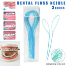 105X For Braces Bridges Implants Dental Floss Threaders Simple Loop With Case!!