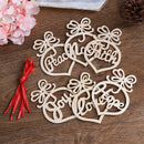 6pcs Wooden Ornament Hollow Letter Tree Hanging Christmas Pendant Decorati-3C