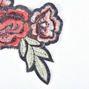 1Pair Patch For Clothing Multicolor Peony Embroidery Patch Appliques For ClothFT