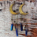 Large Moon Earrings Plated Dangly Drop Crescent Moon Celestial Gifts Jewelry Hn