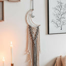 Handmade Dream Catcher Moon Tapestry Wall Art Boho Tassel Bedroom Ornament