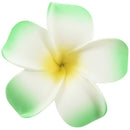 Barrette hair clip with foam frangipani for girls women - Green
