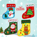 DIY Cloth Christmas Sock Ornament Kindergarten Child Gift Home Decor Random