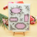 2pcs Floral Transparent Clear TPR Stamp for Seal DIY Scrapbooking Photo Album