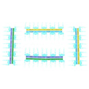 80X 4 size Dental Interdental Wedge Matrix Wedge Matrice Plastic Dentist ToolsME