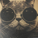 cat sunglasses kraft paper bar poster retro poster decor painting wall sticke BX