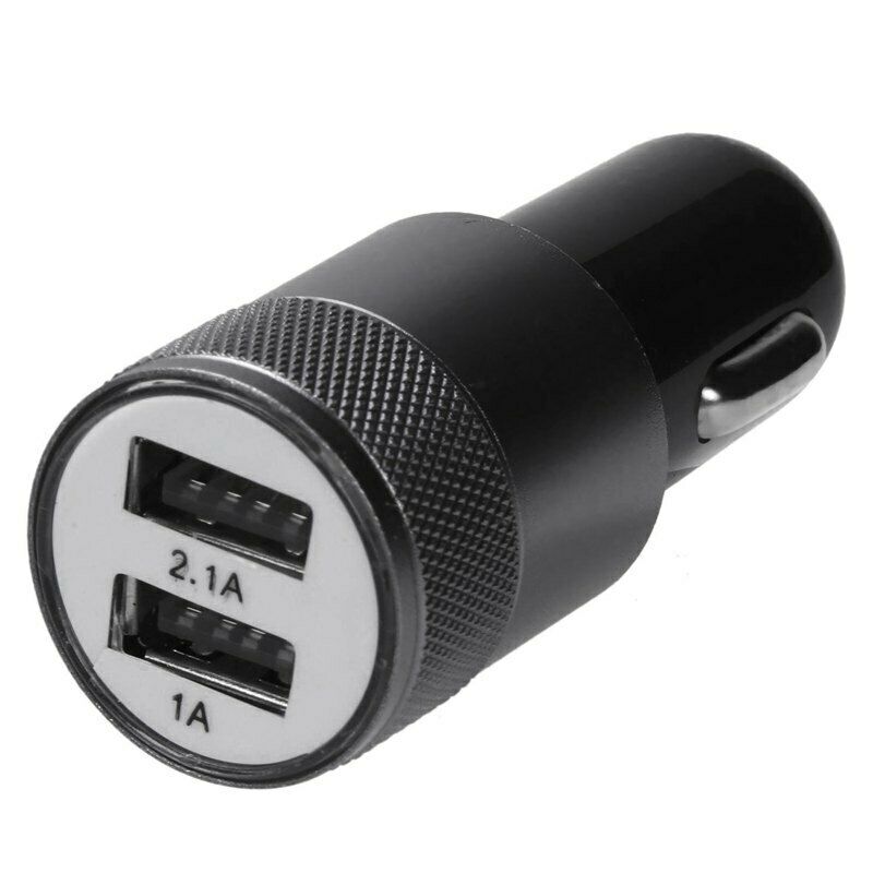 2.1 Ah Dual USB Blu-ray car charger Aluminum Alloy Car Charger 2.5 * 2.5 *  S2B1