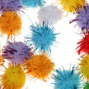 100pcs Cat Toys Ball Soft Crinkle Sparkle Balls Pom Pom Cat Balls Cat Ball 25mm