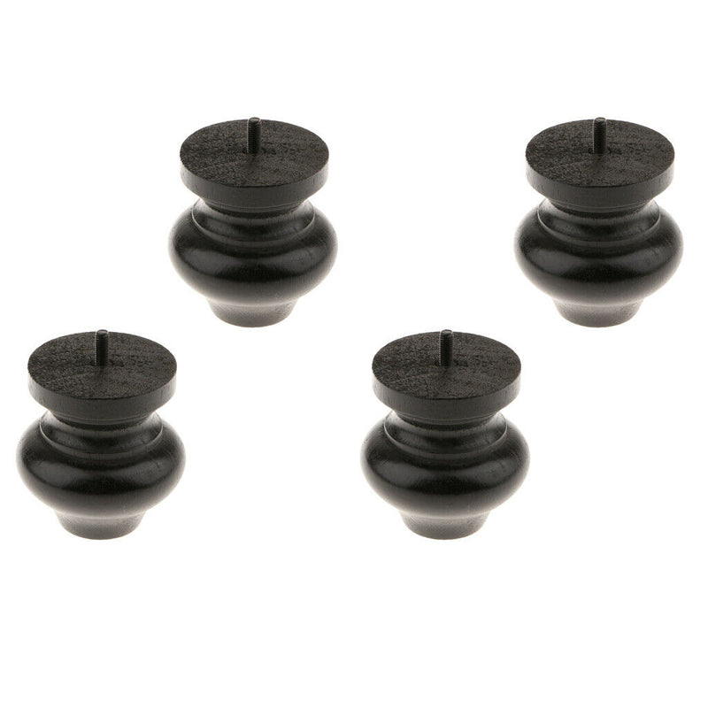 4Pcs Wood Furniture Feet Sofa Leg Couch Bed Ottoman Cabinet Plinth 10cm