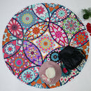 White Ball Tassel Beach Towel Fashion Yoga Mat Blacket Tippet 6