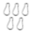 5Pcs Strong 304 Stainless Steel Spring Snap Carabiner Quick Link Ring Hook