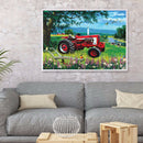 5D DIY Diamond Painting Field Car Full Round Rhinestone Home Art Picture