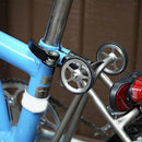 Folding Bicycle Easy Wheel Alloy Bicycle Refit Easywhee for Brompton Black 6cm