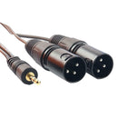 3.5mm Stereo Male to Dual XLR Male Splitter Cable Mixer AUX Adapter Cord