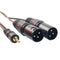 3.5mm Stereo Male to Dual XLR Male Splitter Cable Mixer AUX Adapter Cord