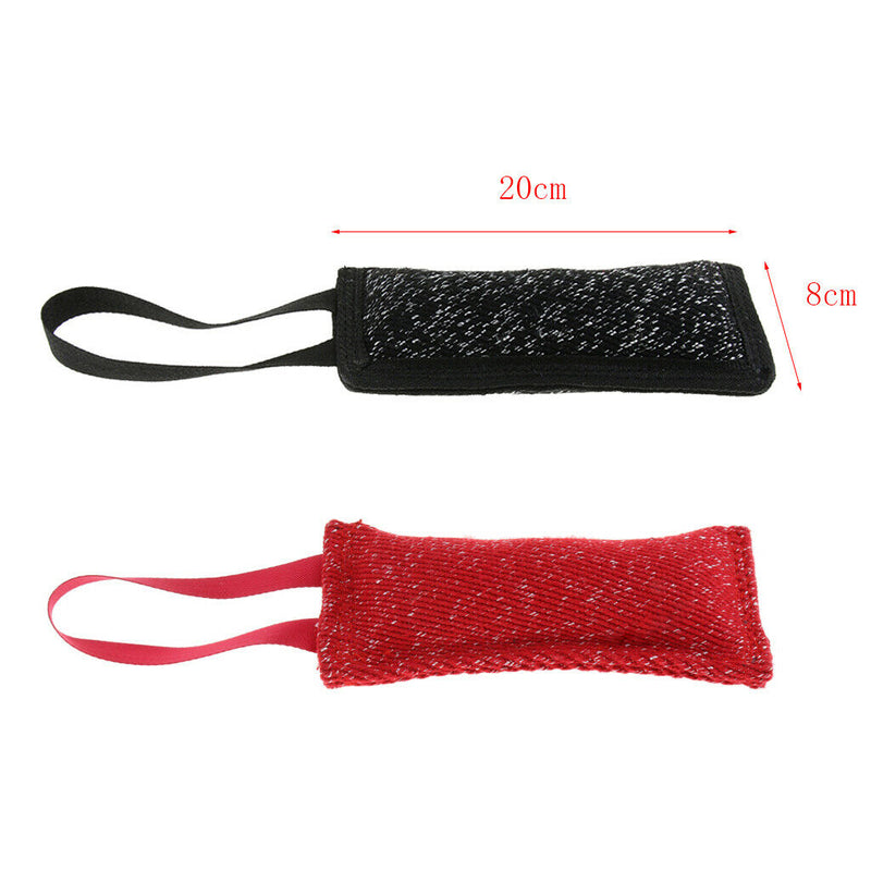 2pcs One Handle Dog Bite Tug Toys Bite Pillow Outdoor Training Fetching Games