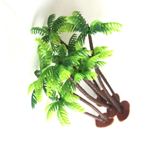 Mini Coconut Tree Plastic Green Water plants Aquarium Fish Tank plants M lbTOCA