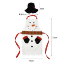 Cute Christmas Bottle Cover Red Wine Bottle Apron Table Decor (Snowman)
