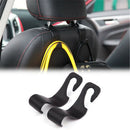 Vehicle Car Seat Black Hook Handbag Hanger Auto Holder Headrest Storage Tool