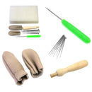 Set Needle Felting Starter Kit Wool Felt Craft Tools Needles Mat Acces MEM