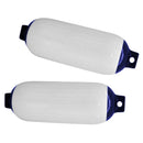 2pcs Marine Boat Fender Premium PVC Bumper Dock Shield Protection Blue White