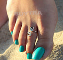 Women Fashion Simple Retro Toe Ring Adjustable Foot Beach Jewellery Good ME JCA~