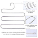4 Pack Multi Pants Hangers Rack for Closet Organization,Stainless Steel S-s P4F3