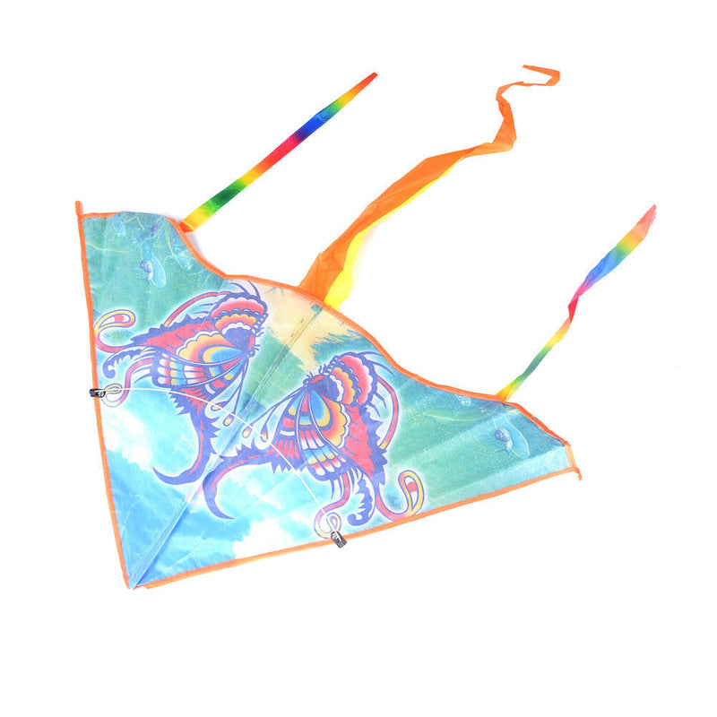 1PC 80cm Butterfly Printed Long Tail Kite Children Outdoor Garden Fun Toys  L Pg
