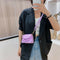 Women Mini Totes PU Solid Shoulder Money Bag Messenger Handbags (Purple)