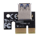 PCI-E Express 1x to 16x Extender Riser Card 4Pin USB3.0 Cable for BTC Miner A