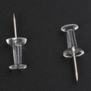 200 x Clear Push Pins Transparent Plastic J3S1