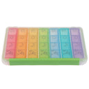 28 Grids Rainbow 7 Days Tablet Pill Box Holder Medicine Storage Container C BX