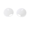 2 Pairs Silicone Earbuds Cover Eartips Protective Caps for Airpods Clear + White