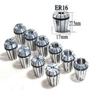 10Pcs Er16 Spring Collet + Motor Shaft 8Mm Extension Rod Holder Cnc Milling