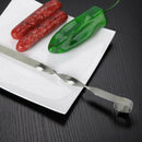 10x BBQ Barbecue Stainless Steel Grilling Kabob Kebab S Flat Skewers Needle X9M4