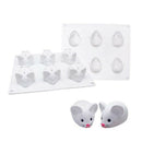6 Holes Mouse Silicone Cake Mold Pudding Pastry Baking Chocolate Pan Desse_