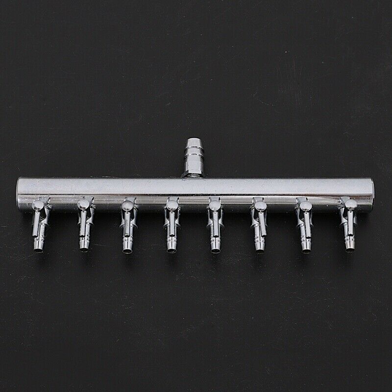 Aquarium 8Way Air Flow Splitter Lever Control Valve 3/8 Inch Tube Dia