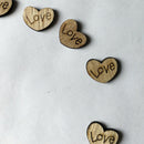 Pack of 200pcs Wooden Heart Wooden Pieces Crafts Rustic Wedding Decoration
